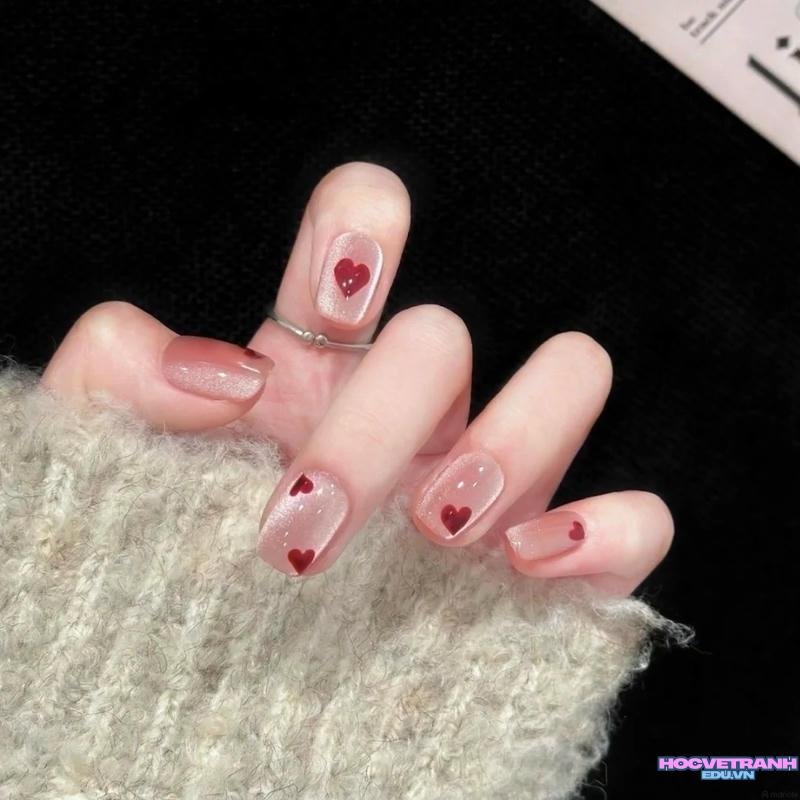 Tổng hợp ảnh nail trái tim hot