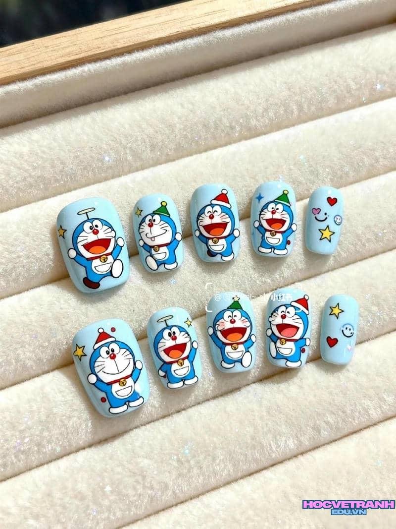 Tổng hợp ảnh nail vẽ doraemon hot