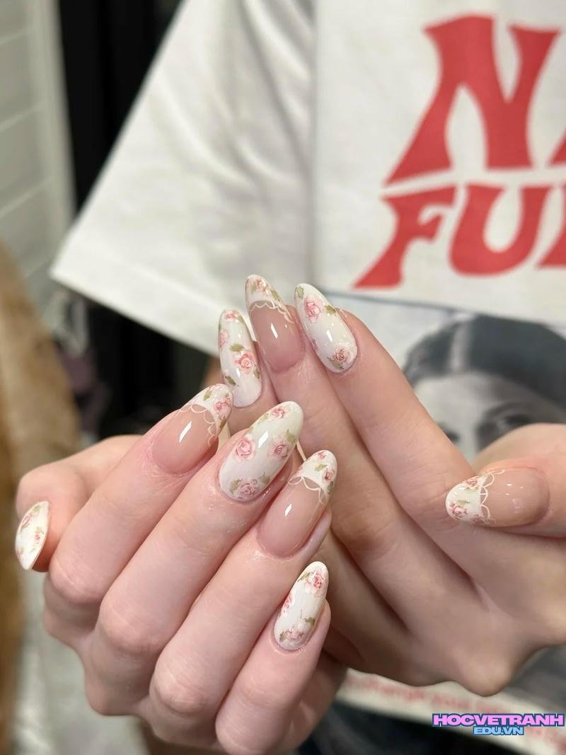 Tổng hợp ảnh nail vẽ hoa chất lượng nhất