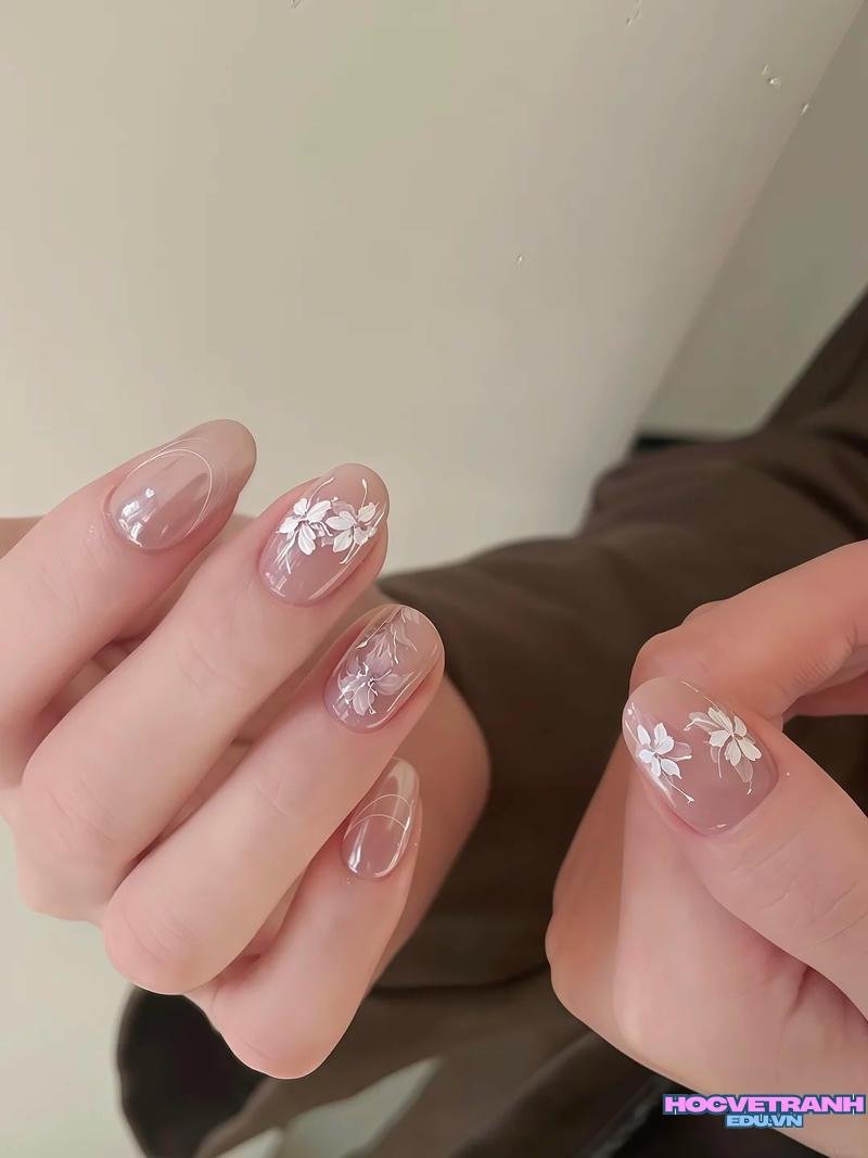 Tổng hợp ảnh nail vẽ hoa hot