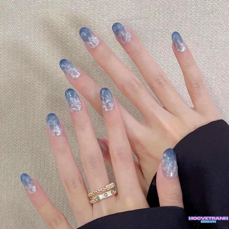 Tổng hợp ảnh nail xanh dương hot