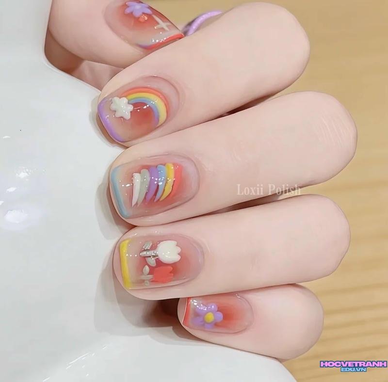Tuyển chọn ảnh nail cầu vồng chất lượng nhất