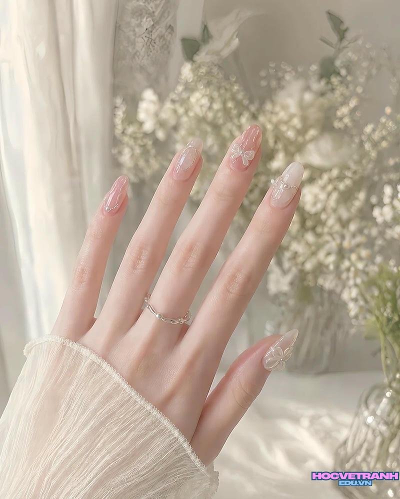 Tuyển chọn ảnh nail đính nơ đẹp chất lượng nhất