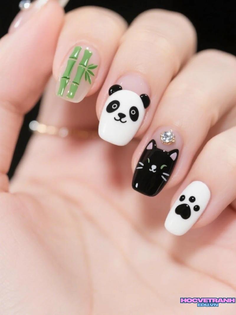 Tuyển chọn ảnh nail gấu trúc chất lượng nhất