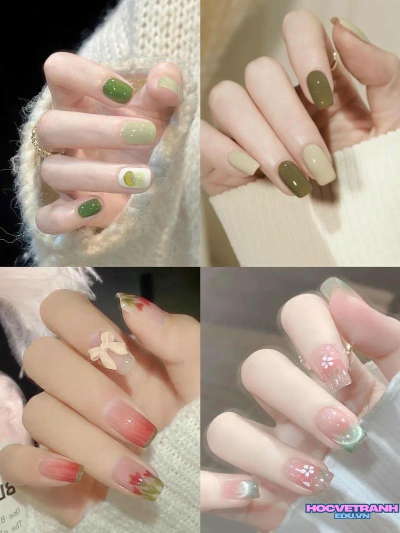 Tuyển chọn ảnh nail màu xanh bơ chất lượng nhất