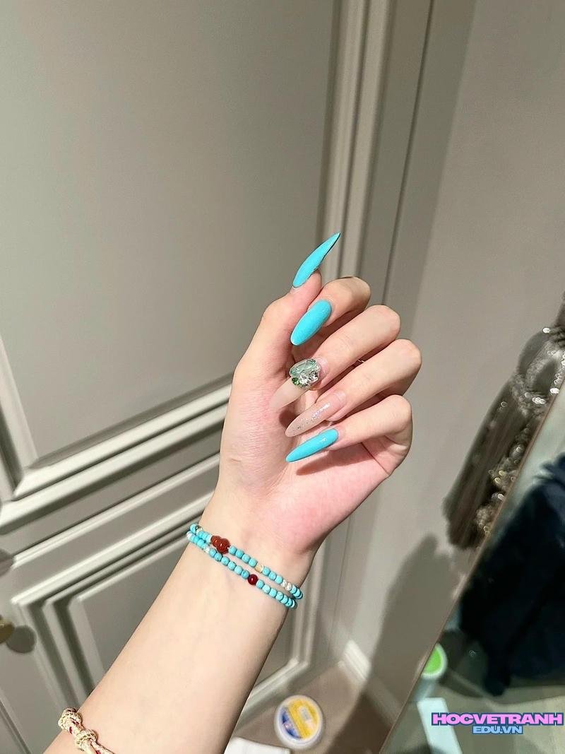 Tuyển chọn ảnh nail màu xanh ngọc chất lượng nhất
