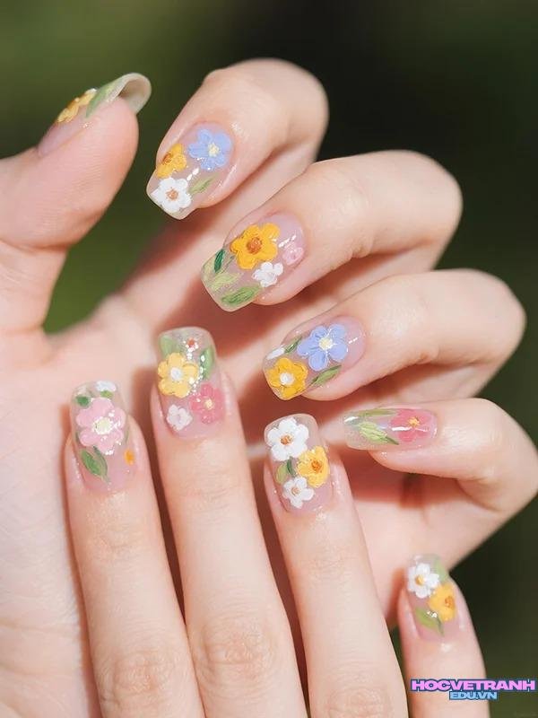 Tuyển chọn ảnh nail vẽ hoa chất lượng nhất