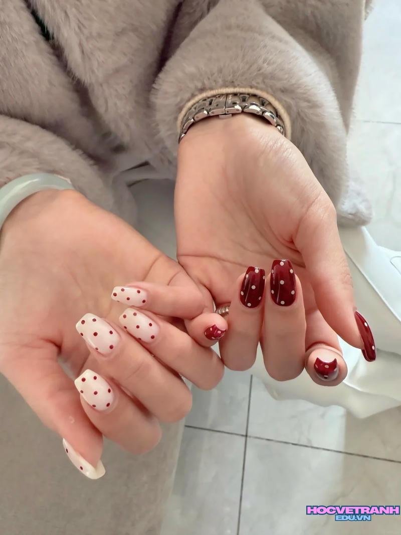 Tuyển tập bộ ảnh nail 2 màu miễn phí