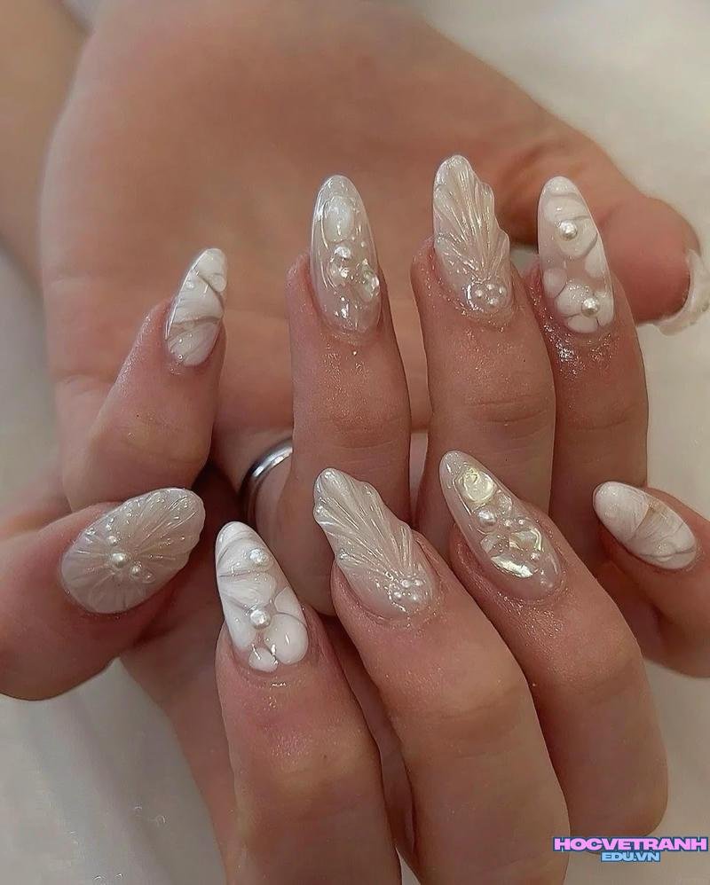 Tuyển tập bộ ảnh nail ẩn xà cừ trend nhất