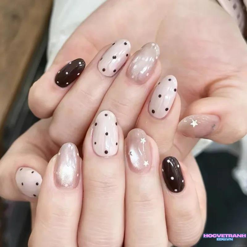 Tuyển tập bộ ảnh nail chấm bi miễn phí