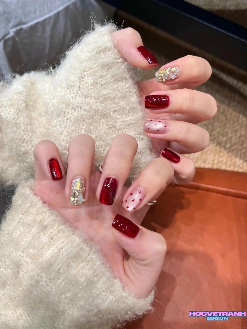 Tuyển tập bộ ảnh nail đỏ đẹp miễn phí
