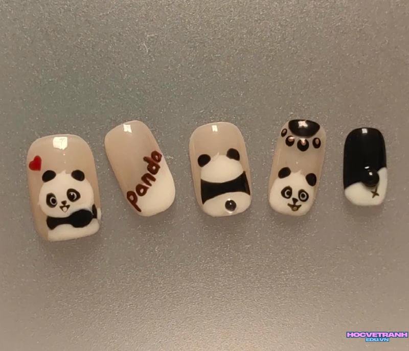 Tuyển tập bộ ảnh nail gấu trúc miễn phí