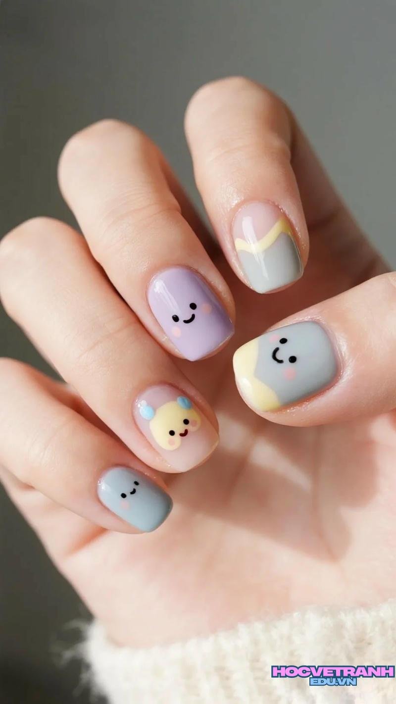 Tuyển tập bộ ảnh nail mặt cười miễn phí