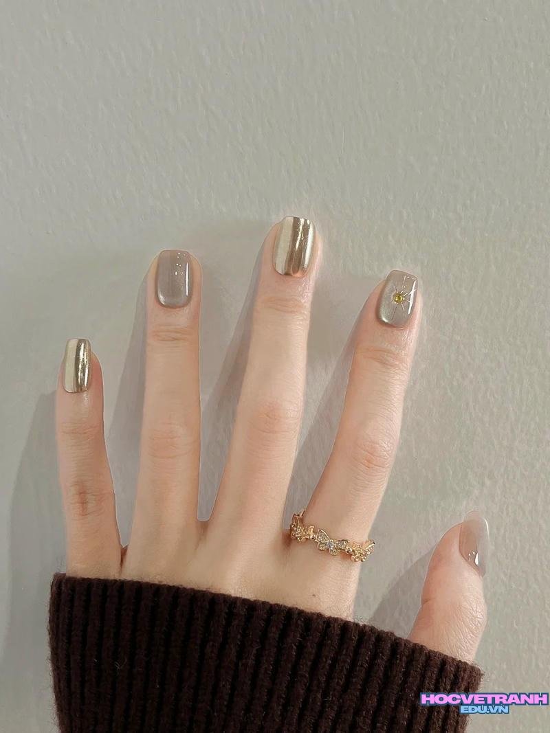 Tuyển tập bộ ảnh nail màu bạc miễn phí