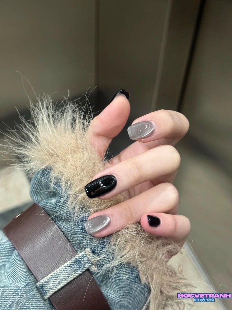 Tuyển tập bộ ảnh nail màu đen miễn phí