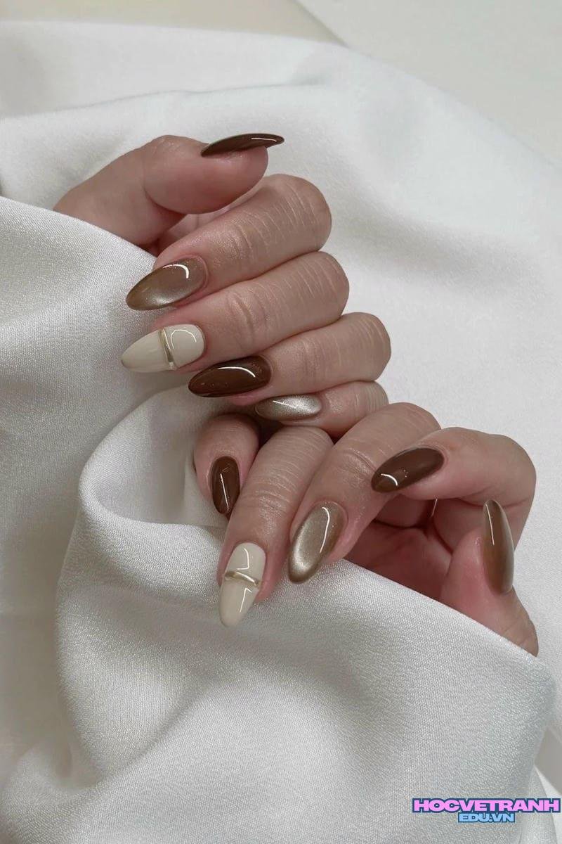 Tuyển tập bộ ảnh nail màu nâu trend nhất