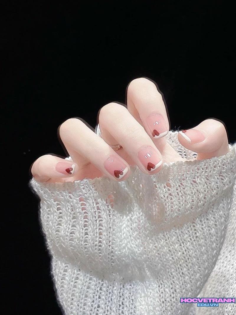 Tuyển tập bộ ảnh nail trái tim miễn phí