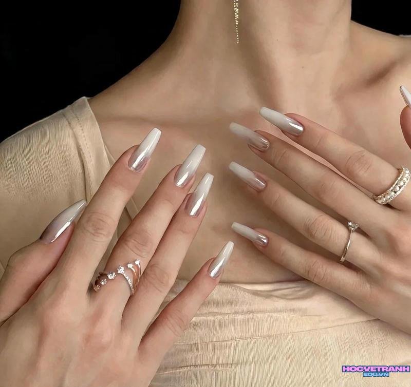 Tuyển tập bộ ảnh nail tráng gương miễn phí
