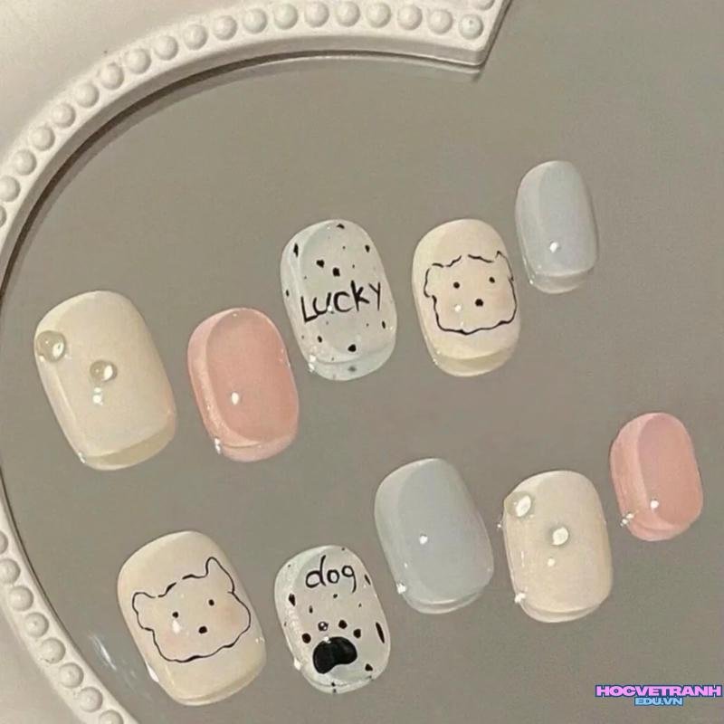 Tuyển tập bộ ảnh nail vẽ cute miễn phí