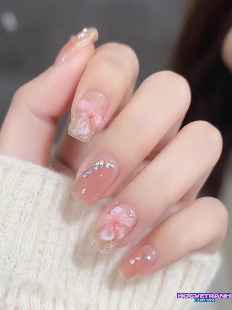 Tuyển tập bộ ảnh nail vẽ hoa trend nhất