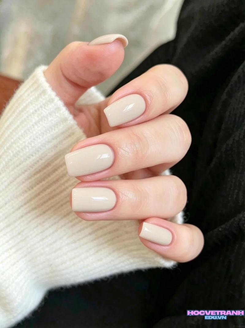 Xem ảnh nail 1 màu mới nhất
