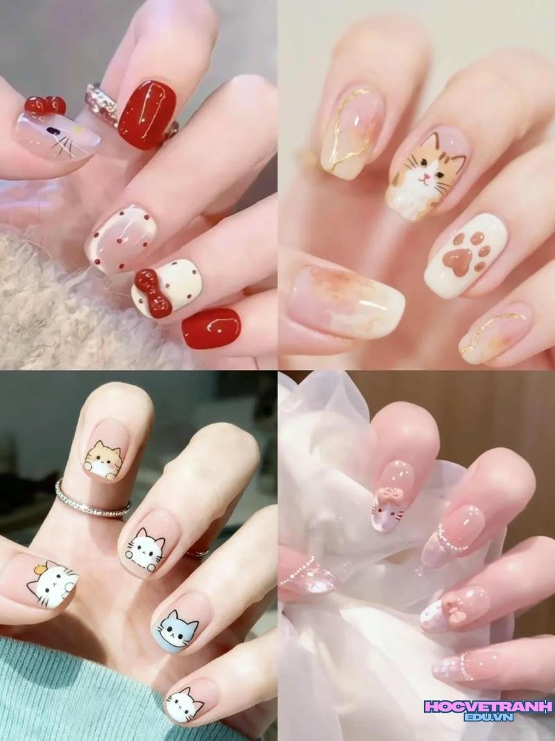 Xem ảnh nail con mèo đẹp