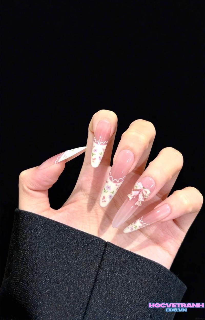 Xem ảnh nail đính nơ đẹp đẹp nhất