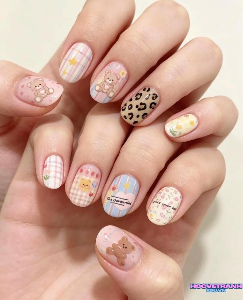 Xem ảnh nail gấu đẹp nhất