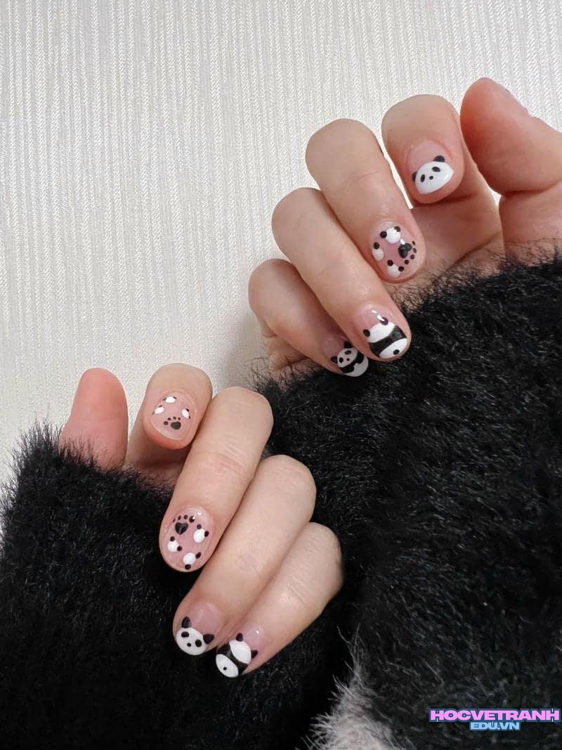 Xem ảnh nail gấu trúc đẹp nhất