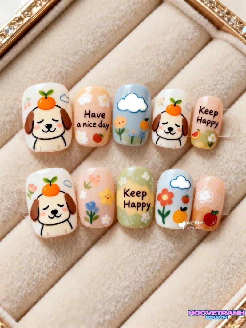 Xem ảnh nail hình con vật đẹp