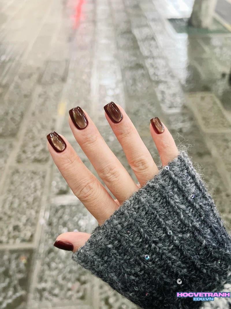 Xem ảnh nail màu nâu mới nhất