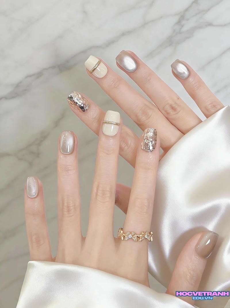 Xem ảnh nail trắng đẹp