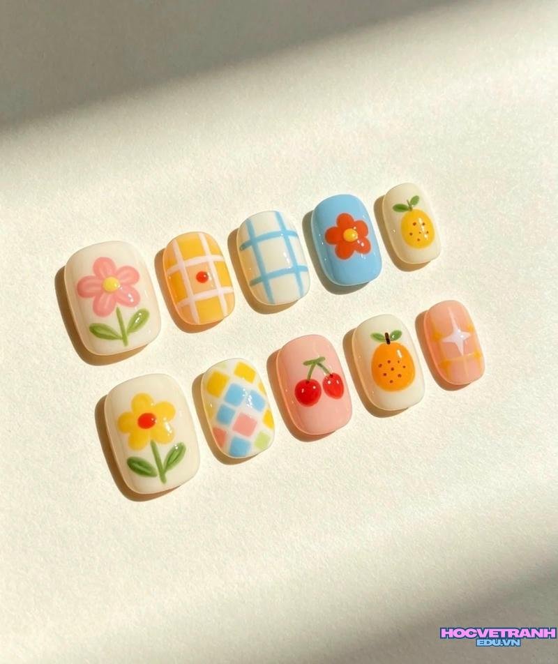 Xem ảnh nail vẽ cute mới nhất