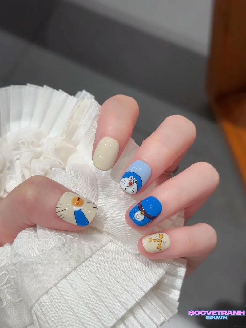 Xem ảnh nail vẽ doraemon mới nhất