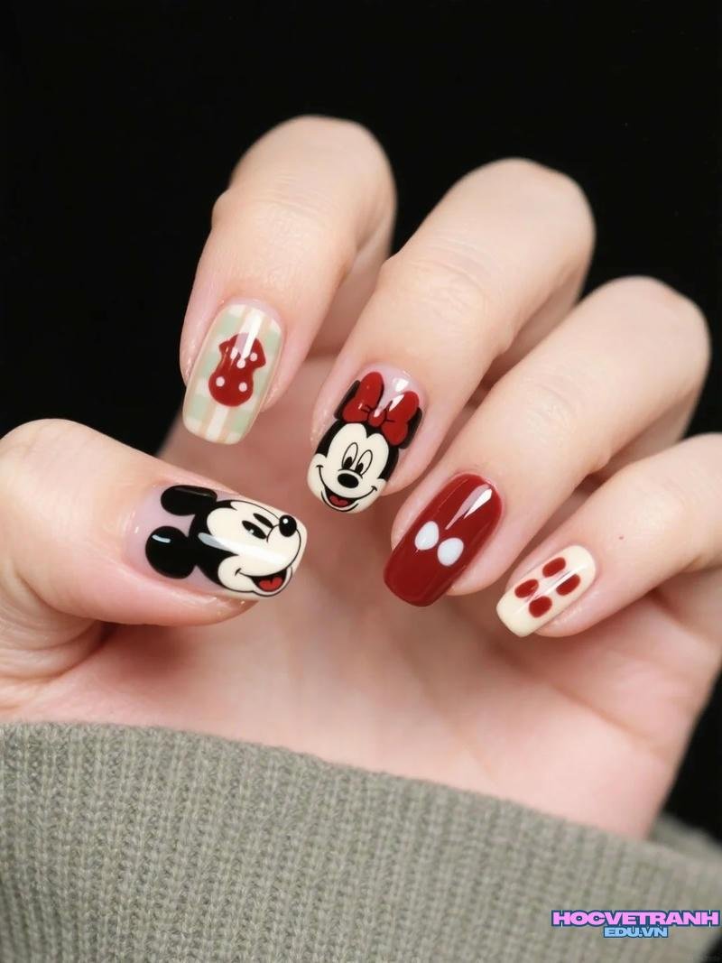 Album ảnh nail chuột mickey miễn phí