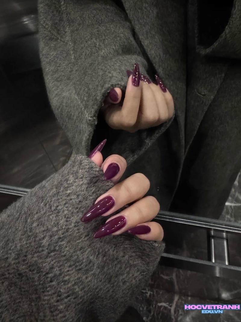 Album ảnh nail màu tím cực hot