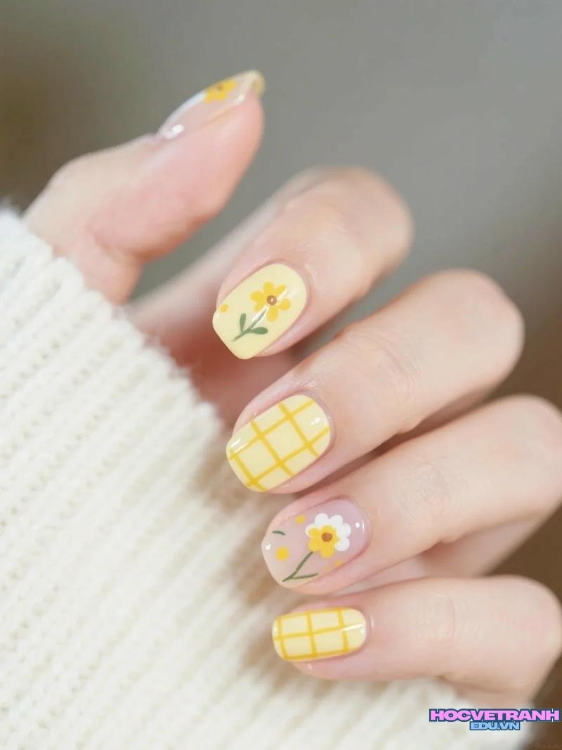 Album ảnh nail màu vàng mới nhất