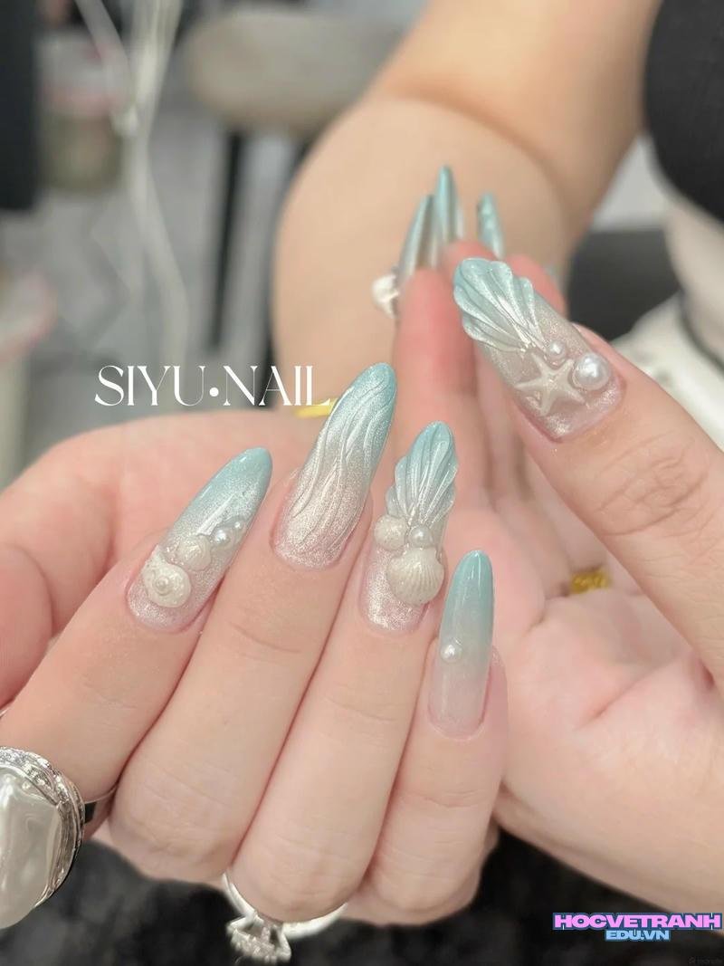 Album ảnh nail vỏ sò mới nhất