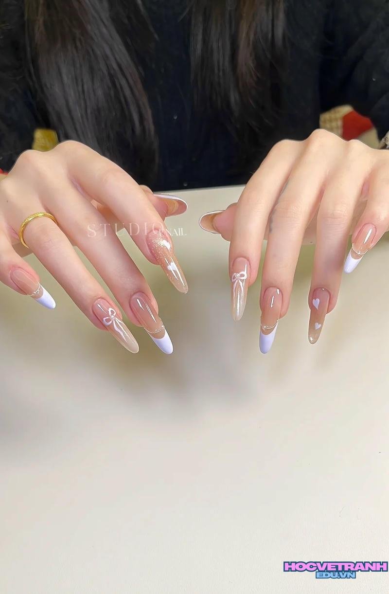 Ảnh ảnh nail đơn giản nhẹ nhàng cuốn hút