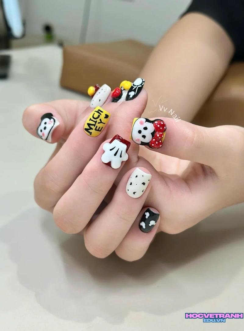 Bộ ảnh nail chuột mickey mới chất lượng cao