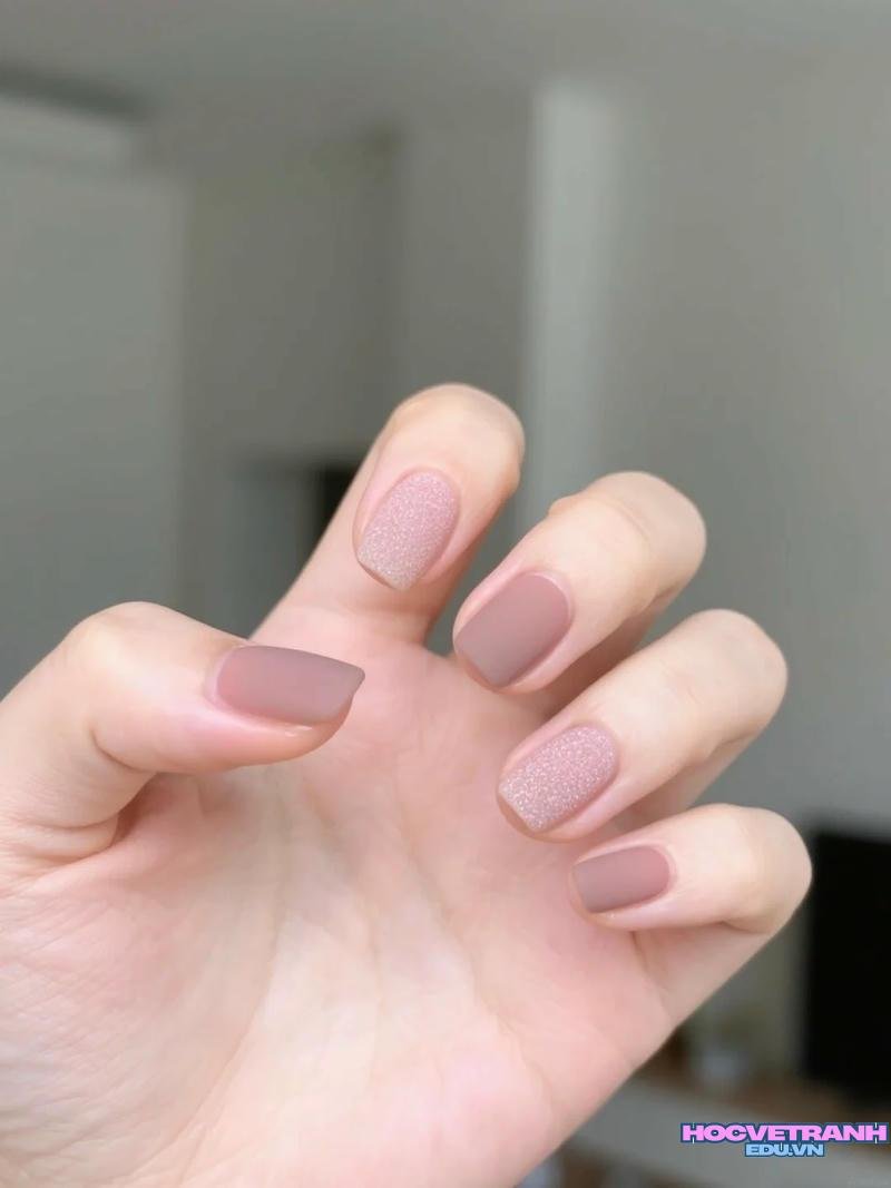 Bộ ảnh nail nhám độc đáo