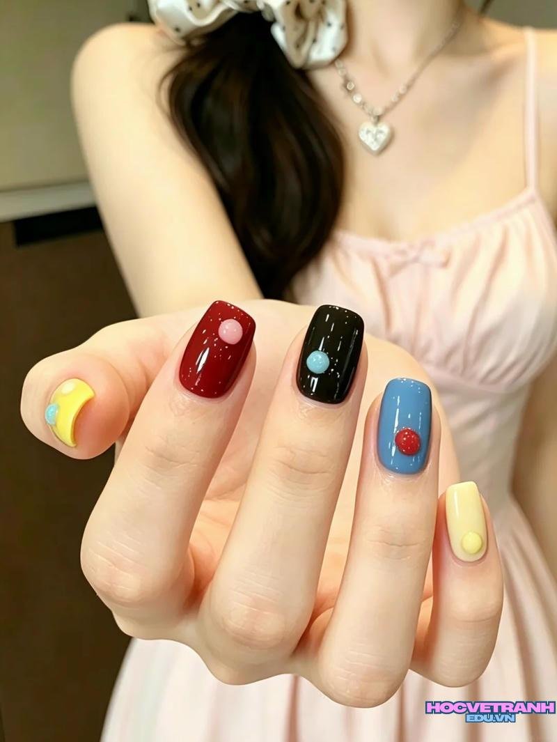 Bộ ảnh nail nhiều màu độc đáo