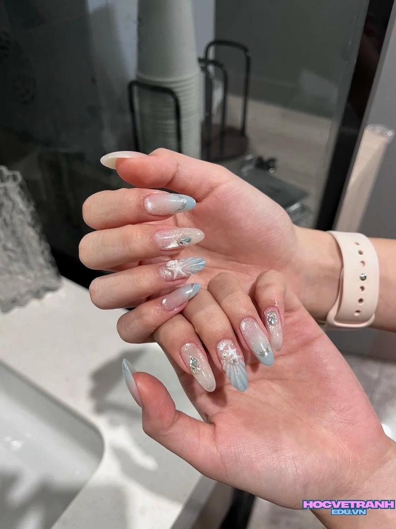 Bộ ảnh nail vỏ sò mới chất lượng cao