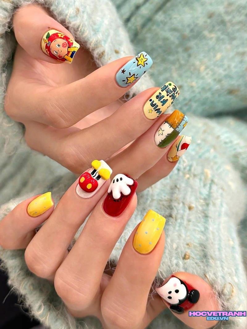 Bộ sưu tập ảnh nail chuột mickey cực đẹp