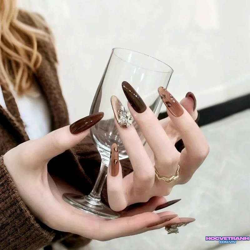 Bộ sưu tập ảnh nail hợp mệnh thổ cực đẹp
