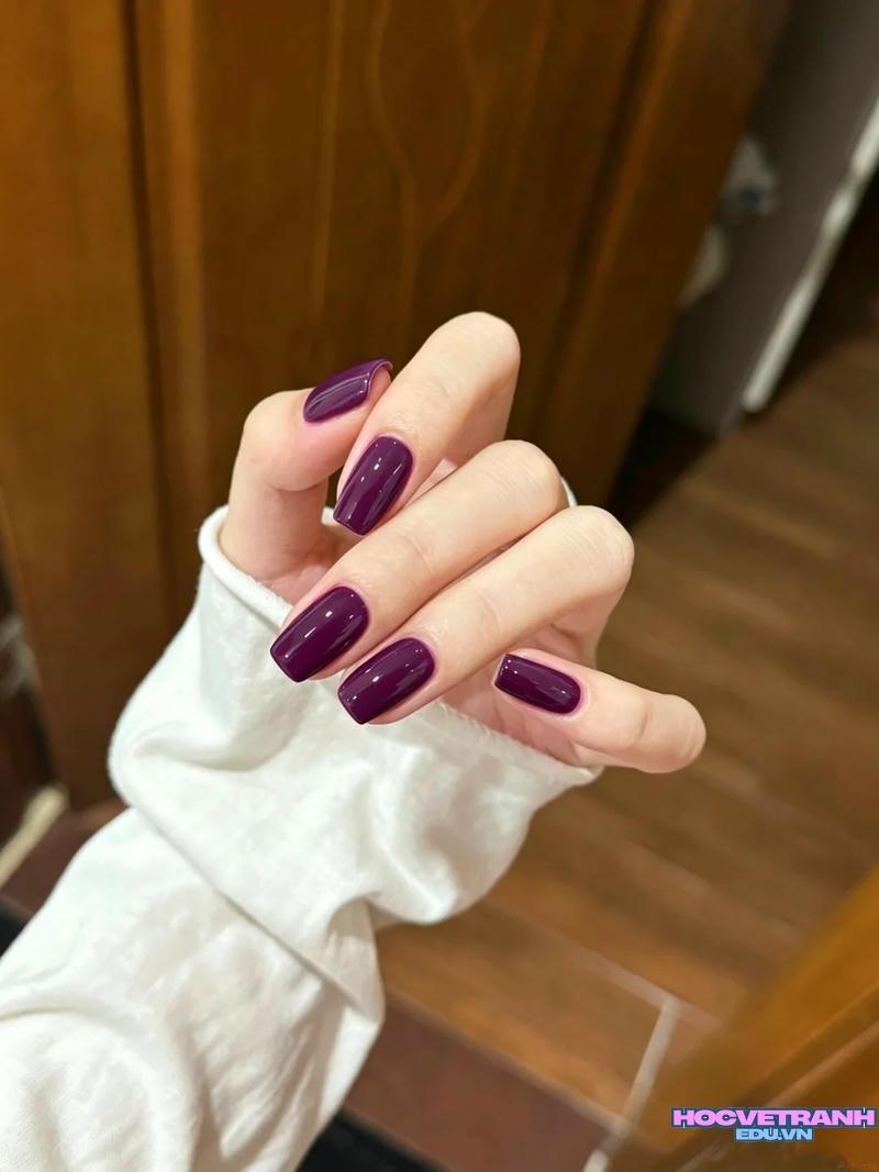 Bộ sưu tập ảnh nail màu tím cực đẹp