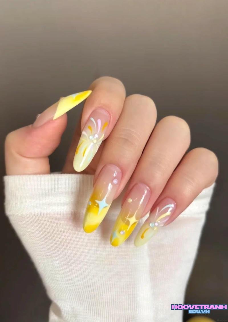 Bộ sưu tập ảnh nail màu vàng chất lượng cao
