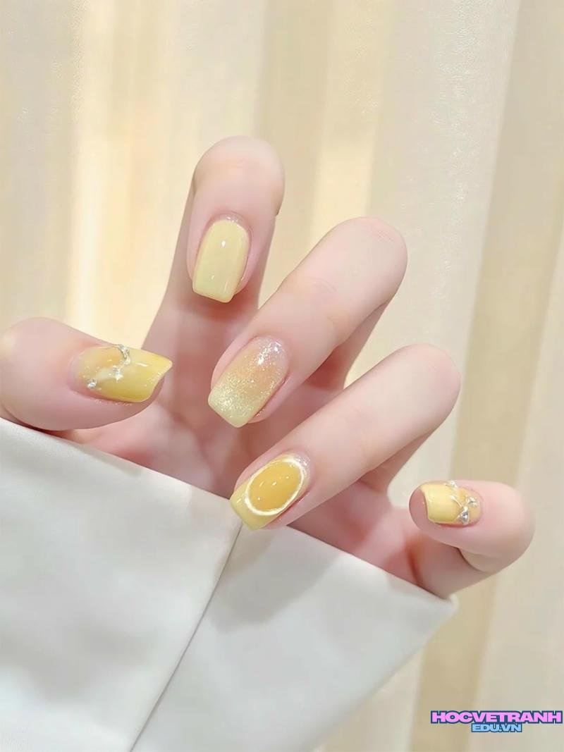 Bộ sưu tập ảnh nail màu vàng mới nhất