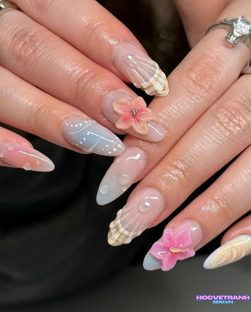 Bộ sưu tập ảnh nail vỏ sò chất lượng nhất