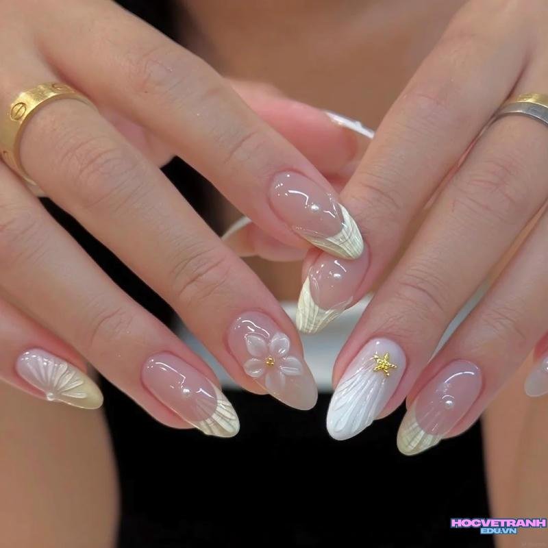 Bộ sưu tập ảnh nail vỏ sò cực đẹp
